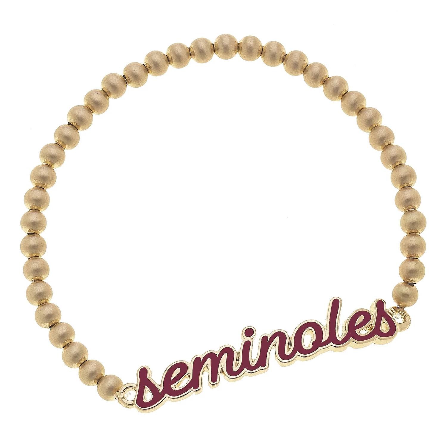 Canvas Style - Women's Florida State Seminoles Enamel Script Stretch Bracelet