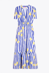 Vilagallo Leila Striped Lemon Dress in multi - women's dress - view 4