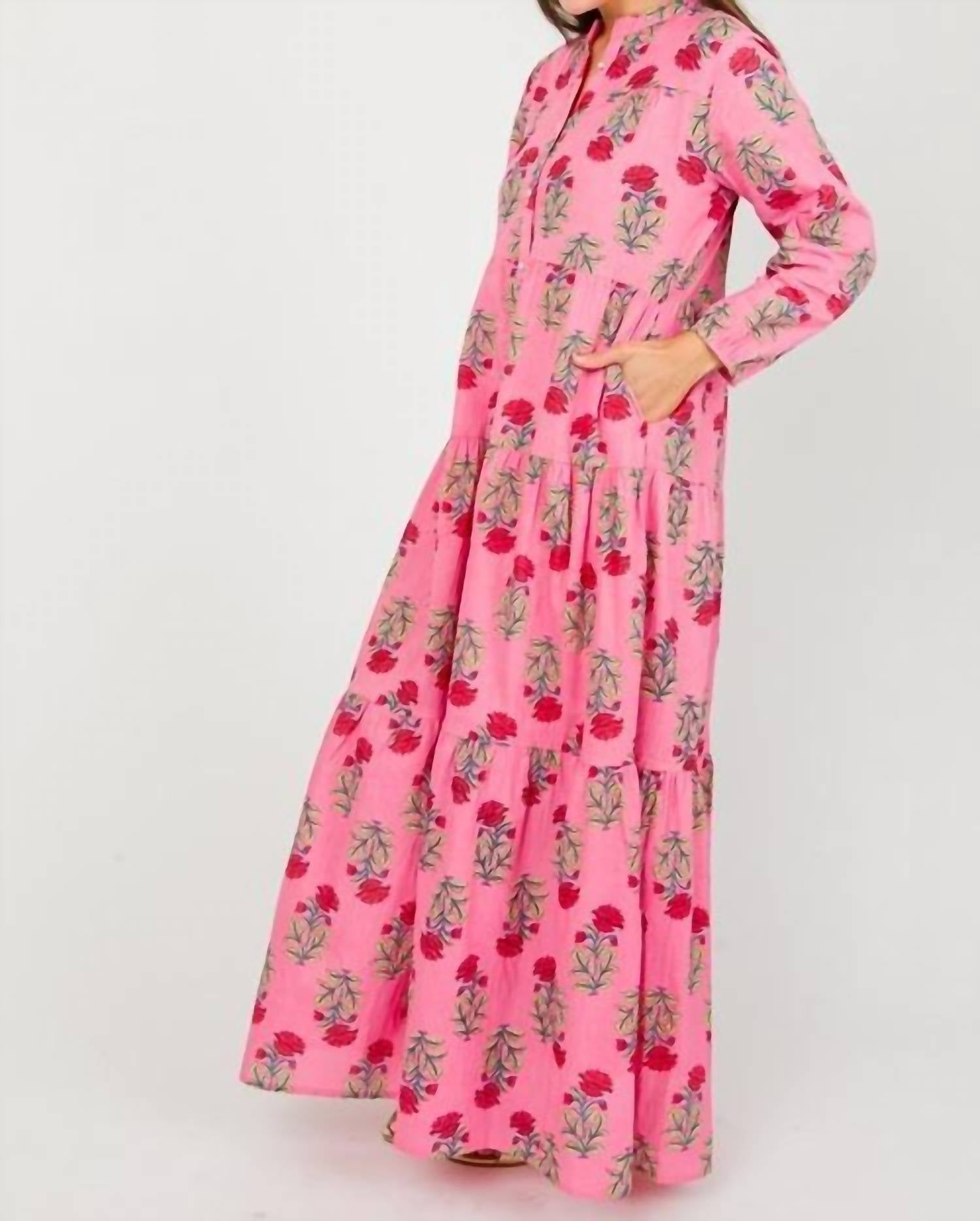 Just Darviny - Boho Long Sleeve Maxi Dress
