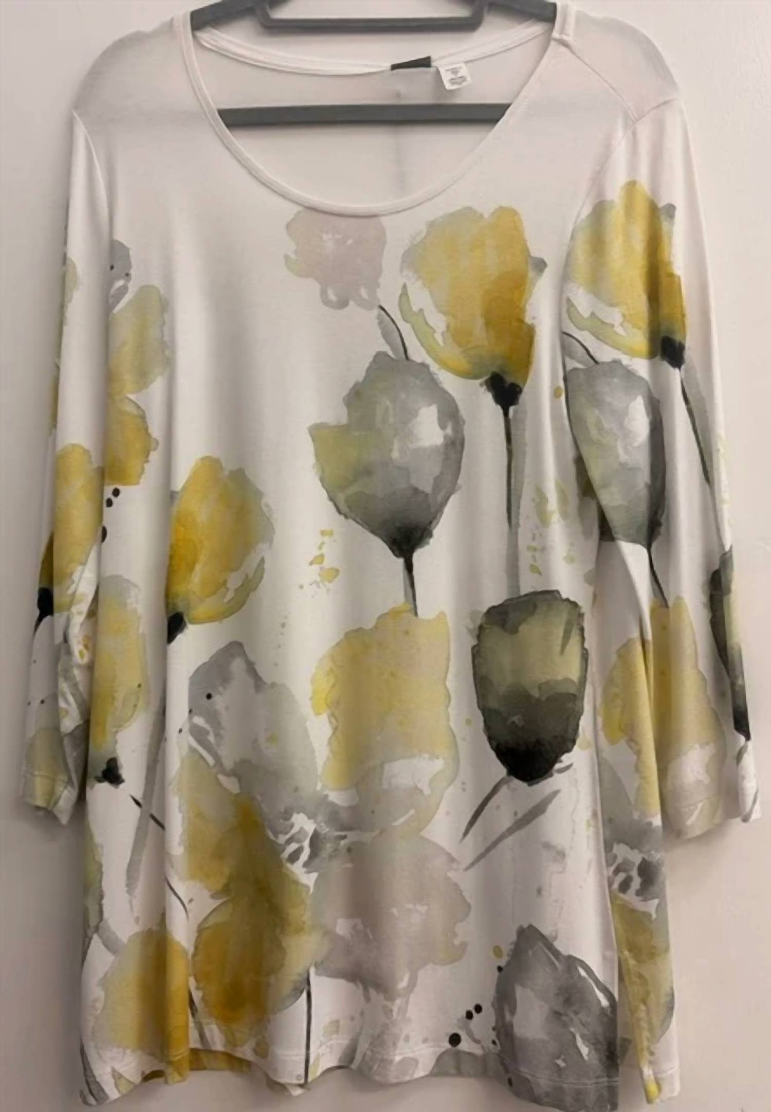 Dolcezza - Women's Abstract Watercolor Floral Print Top