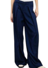 Mimosa Pinstripe High Rise Pant in navy - women's pants - detail view