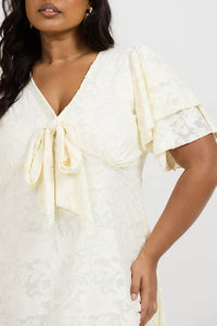 Fashion Szn Curve - Burn Out Floral Skater Dress - Plus