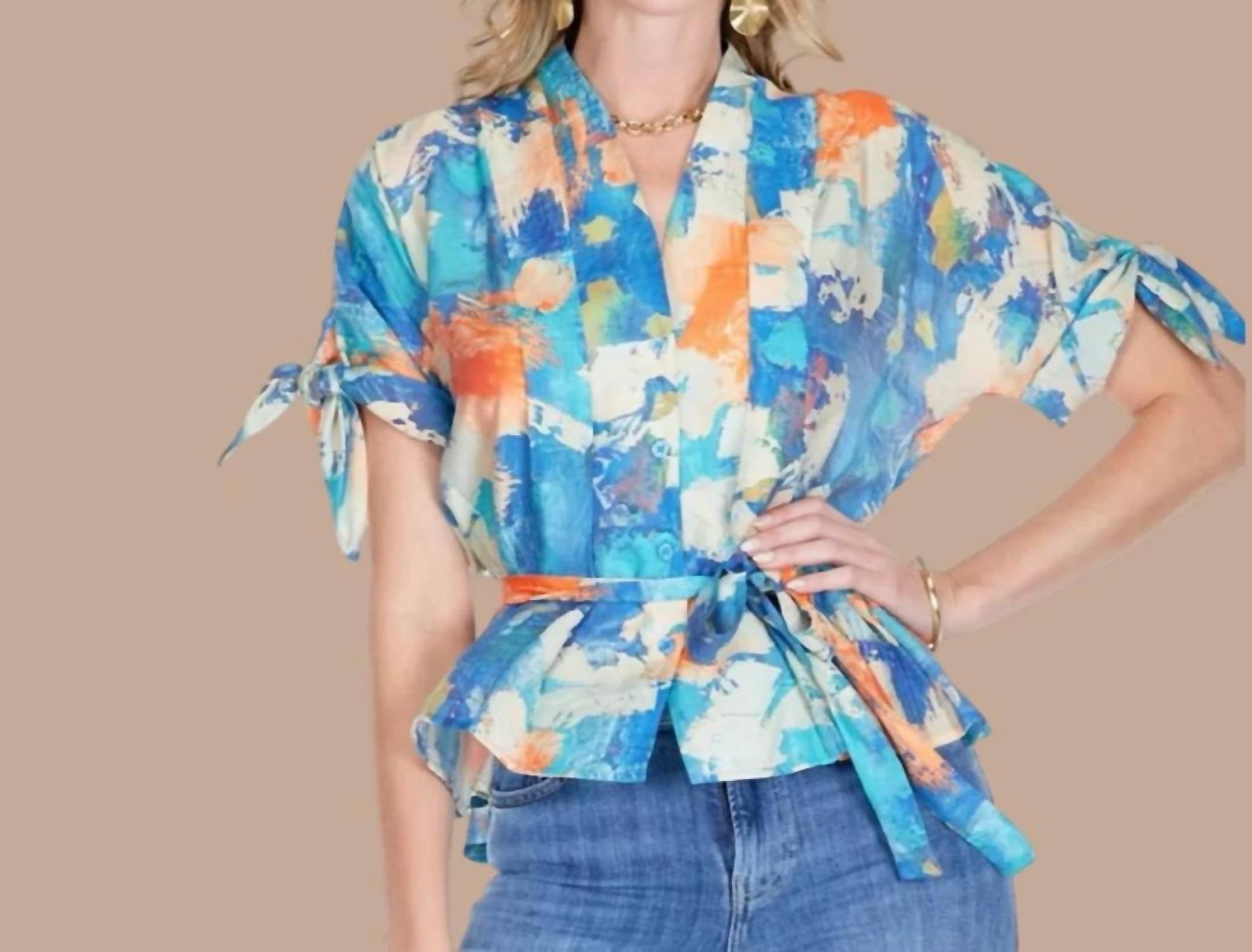 Jade - Bay Sunscape Blouse
