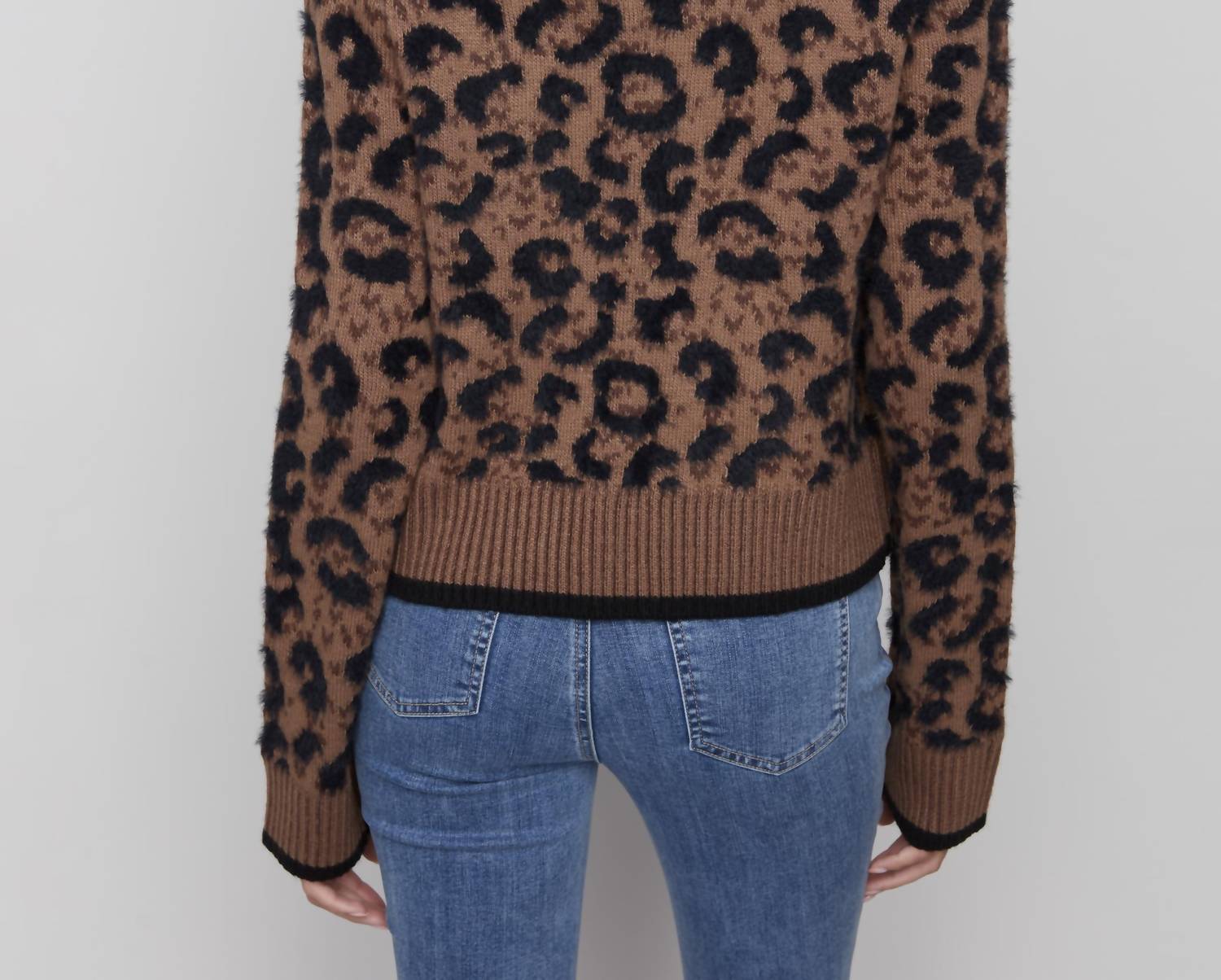 Charlie B - Jacquard Bow Tie Front Cardigan