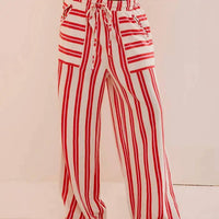 Rosa Clothing - Striped Beach Wide Leg Trousers