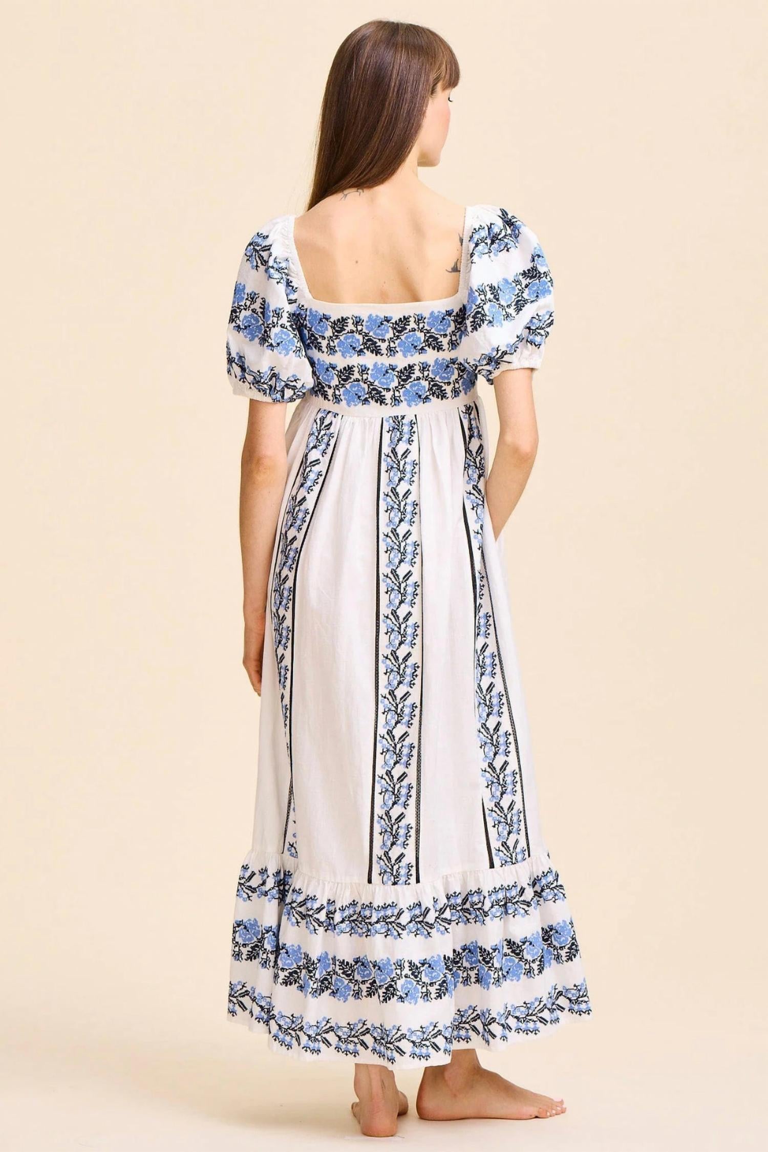 MILLE Kaiya Midi Dress in santorini - women's dress - alternate view