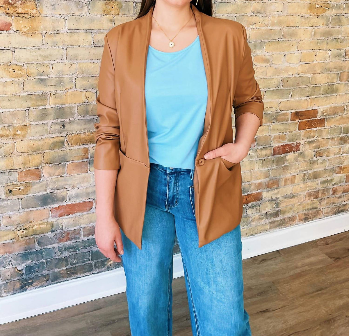 Papillon - Millie Faux Leather Blazer