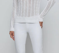 L'Agence - Preston Cable V-neck Sweater