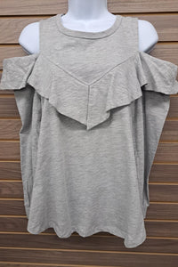 Very J - Women's Cold Shoulder Long Sleeve Top