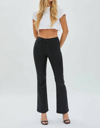 Hidden - Happi Denim Leather Flared Jeans