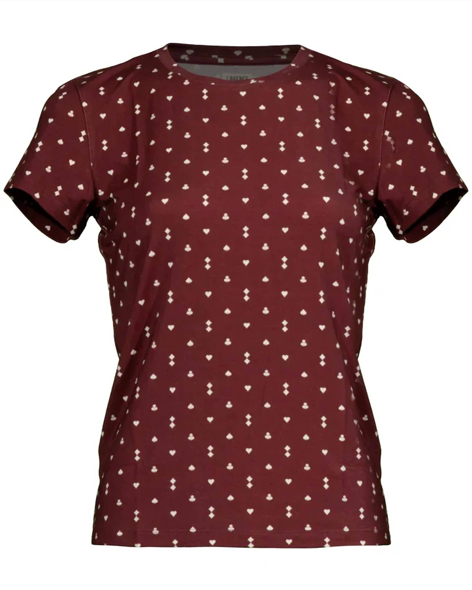 L'Agence - Women's Ressi Playing Card Crew Shirt