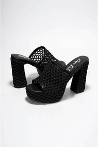 Cape Robbin - Women's Margette Knit High Block Heels
