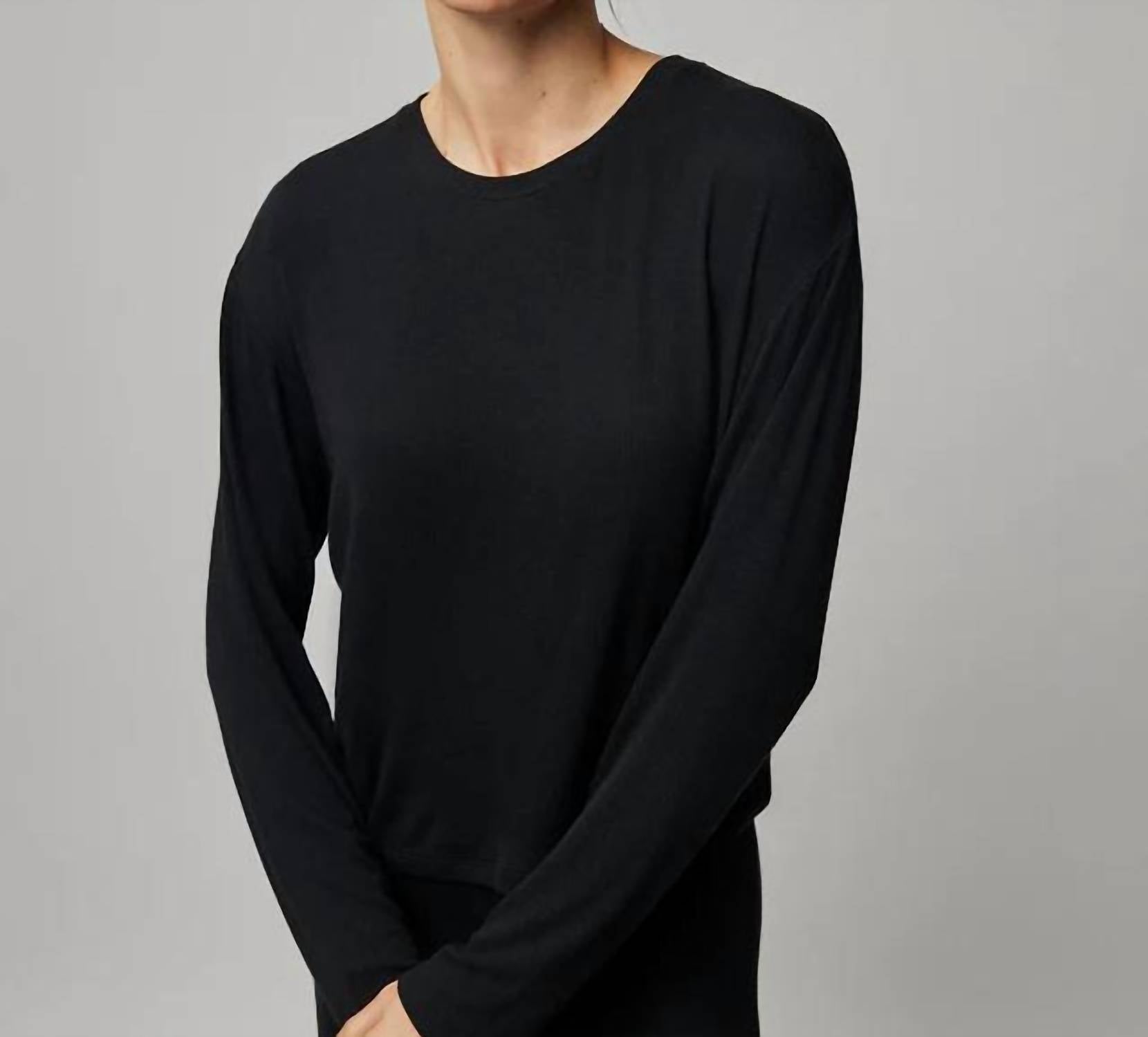 Atm - Modal Rib Long Sleeve Boxy Tee