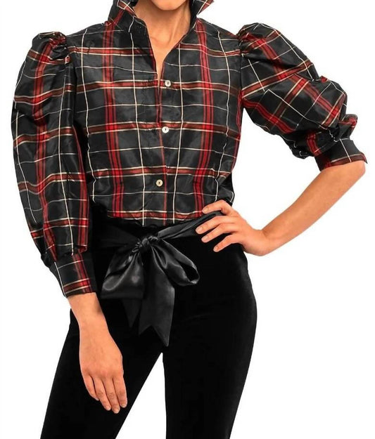 Gretchen Scott - JULIETTE PLAID BLOUSE