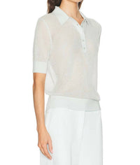Twp - Open Stitch Slim Polo Top