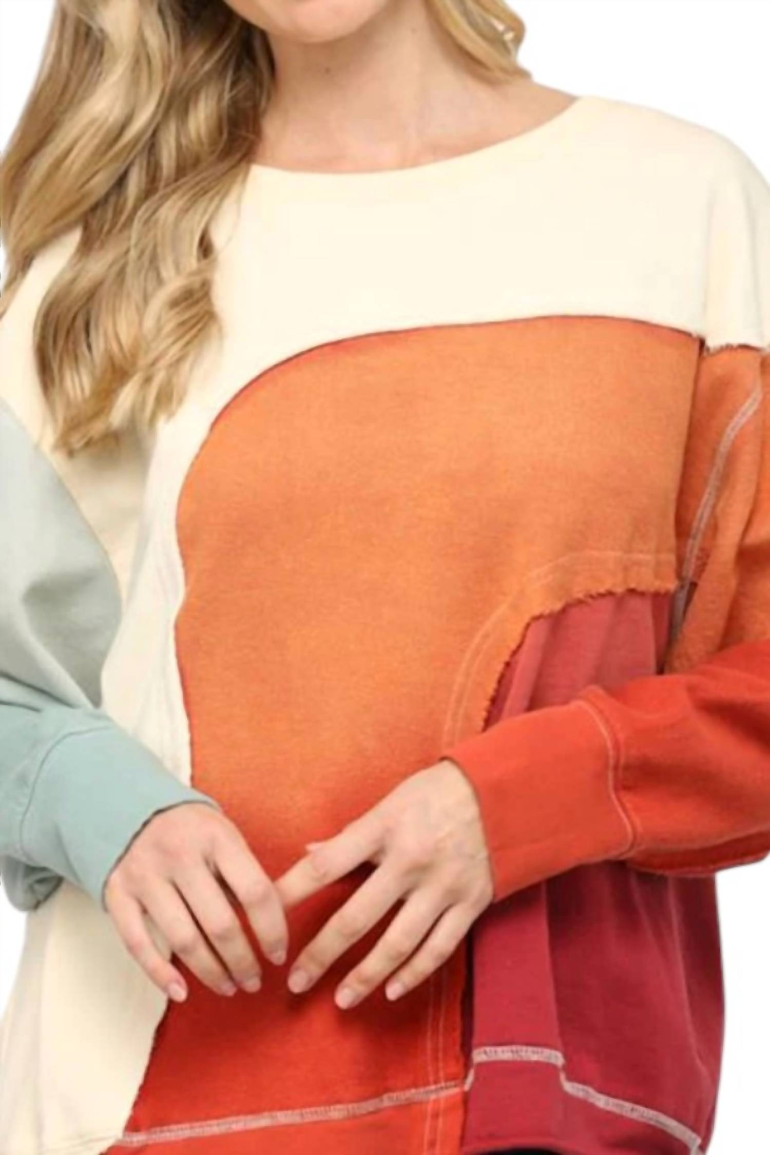 Fate - Color Block Oversized Sweatshirt