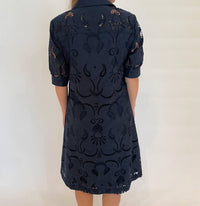 Hinson Wu - Luca Elbow Sleeve Embroidered Eyelet Dress