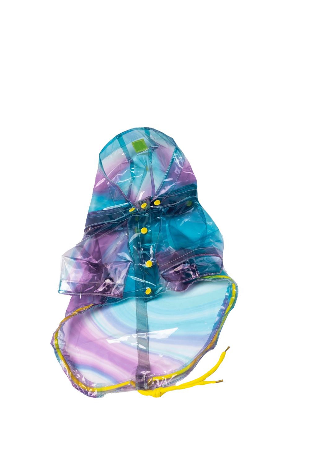 Silver Paw Kinney Dog Translucent Raincoat in multi - item - alternate view