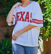 Bucketlist - Texas Print V-neck Football Tee