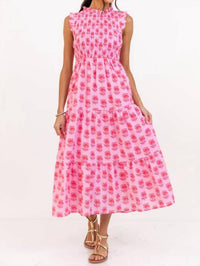 Tcec - Floral Smocked Midi Dress