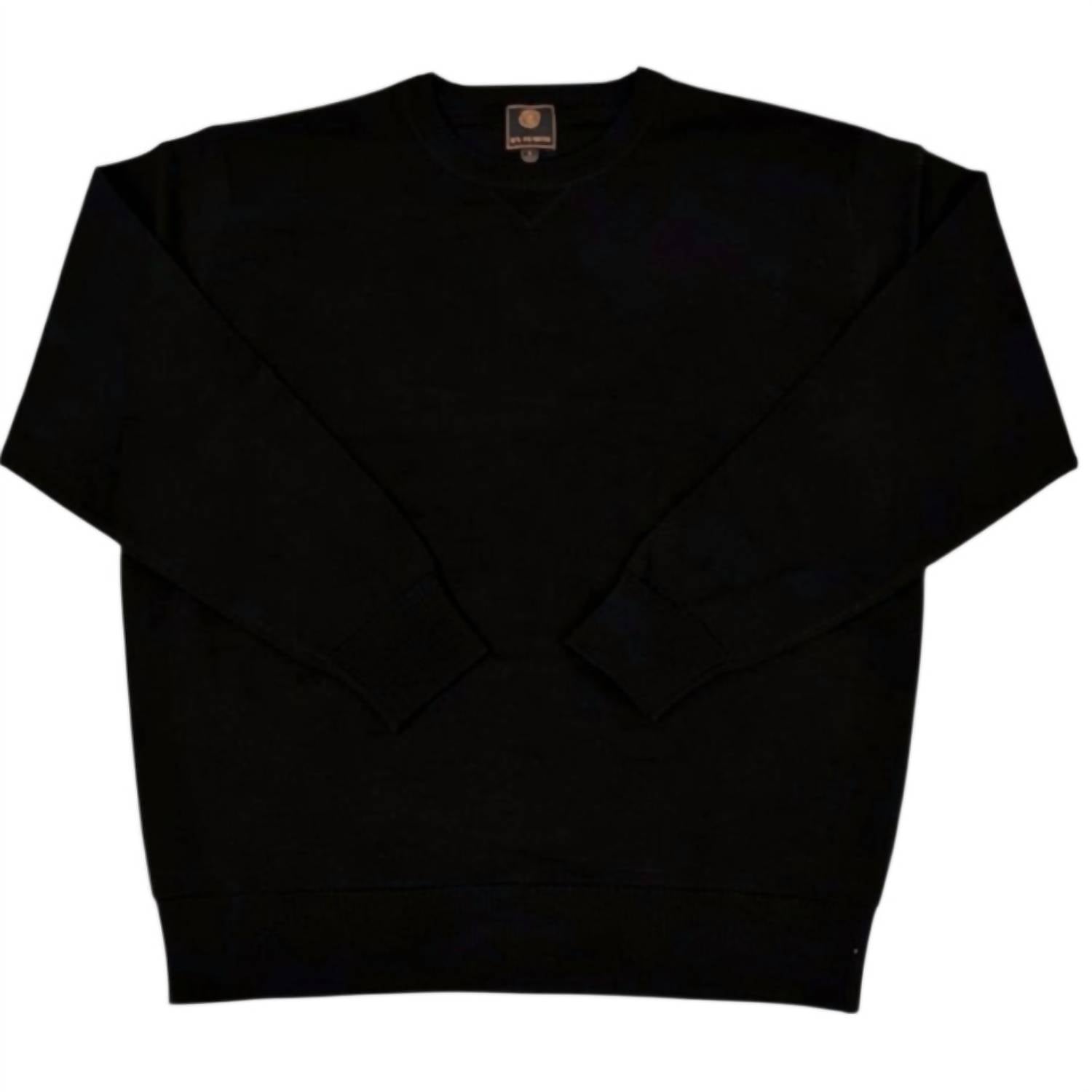 F/X Fusion Men's Long Sleeve Crew Neck Sweater in black - men's sweater