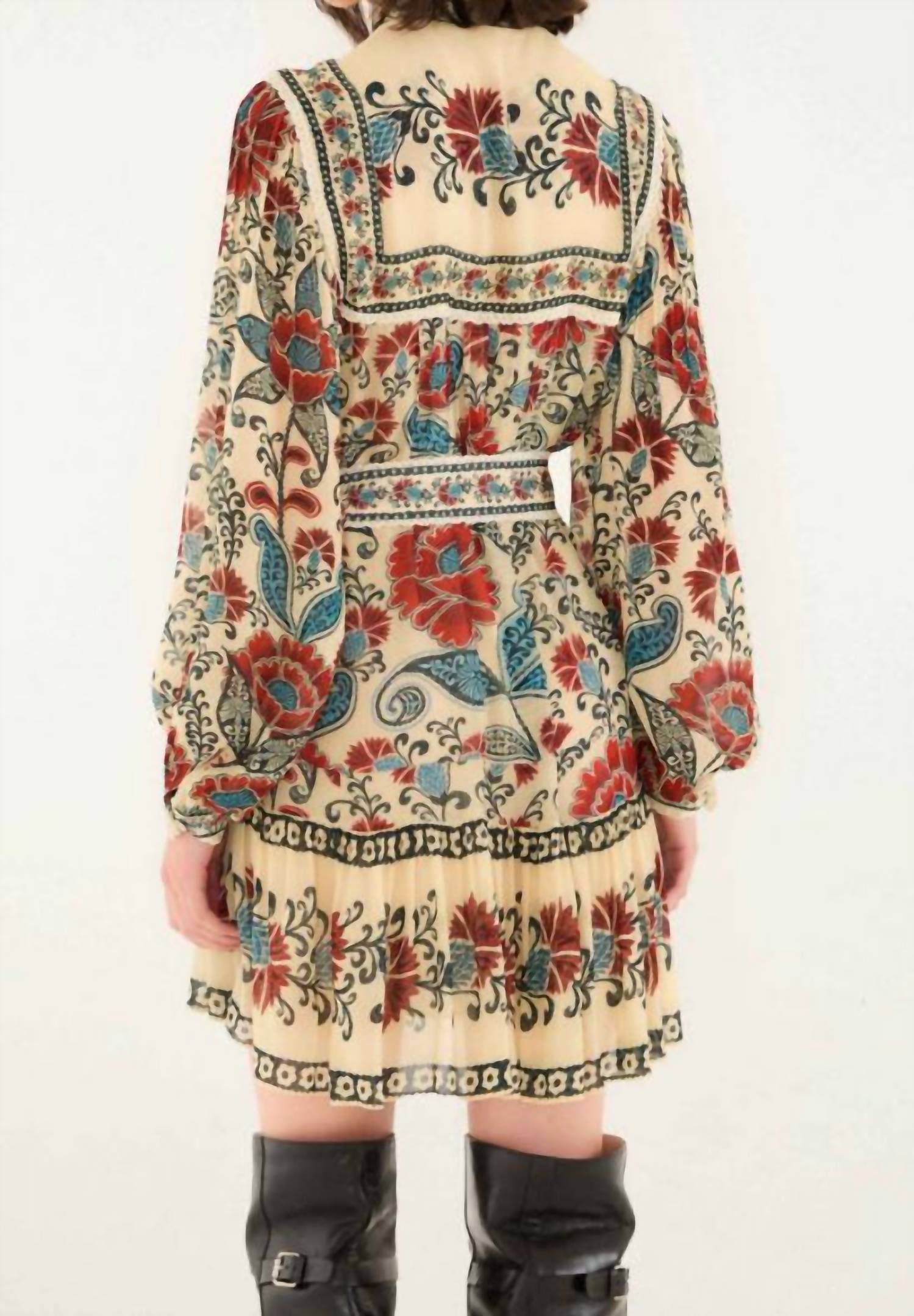 Farm Rio - Francesca Long Sleeve Mini Dress