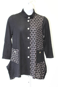 Aris A. - Women's Mandarin Knit Jacket - PLUS