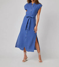 Bella Dahl - Cap Sleeve Button Front Midi Dress