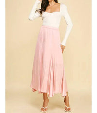 TCEC Lane Midi Skirt in blush - women's skirt