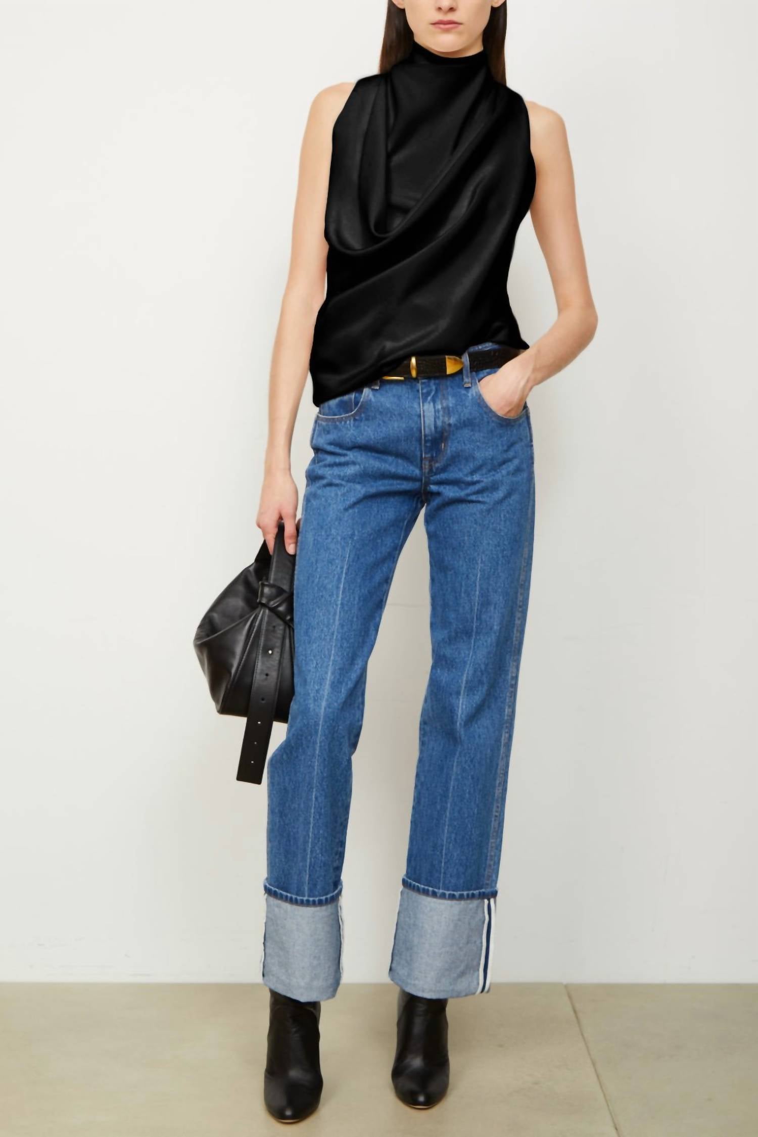 Brandon Maxwell - Alexa Wide Leg Denim Pants