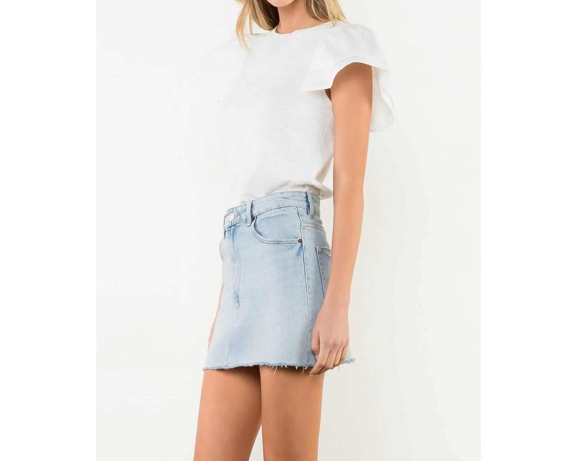 Thml - Ruffle Layered Flutter Sleeve Top
