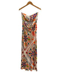 Lavender Brown - Talia Floral Strapless Maxi Dress