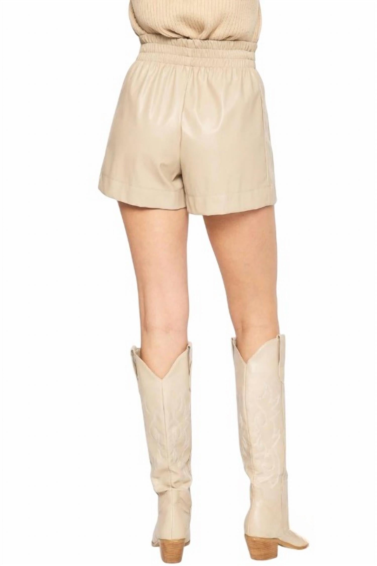 Entro - Katy Vegan Leather Shorts