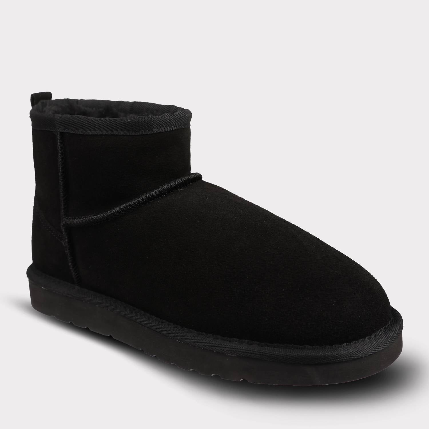 Lamo Women's Kora Short Slip-on Boot in black - women's shoe - alternate view