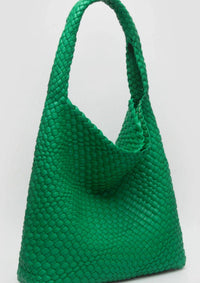 Mimi Wholesale - Women's Tiara Woven Hobo Tote Bag With Pouch