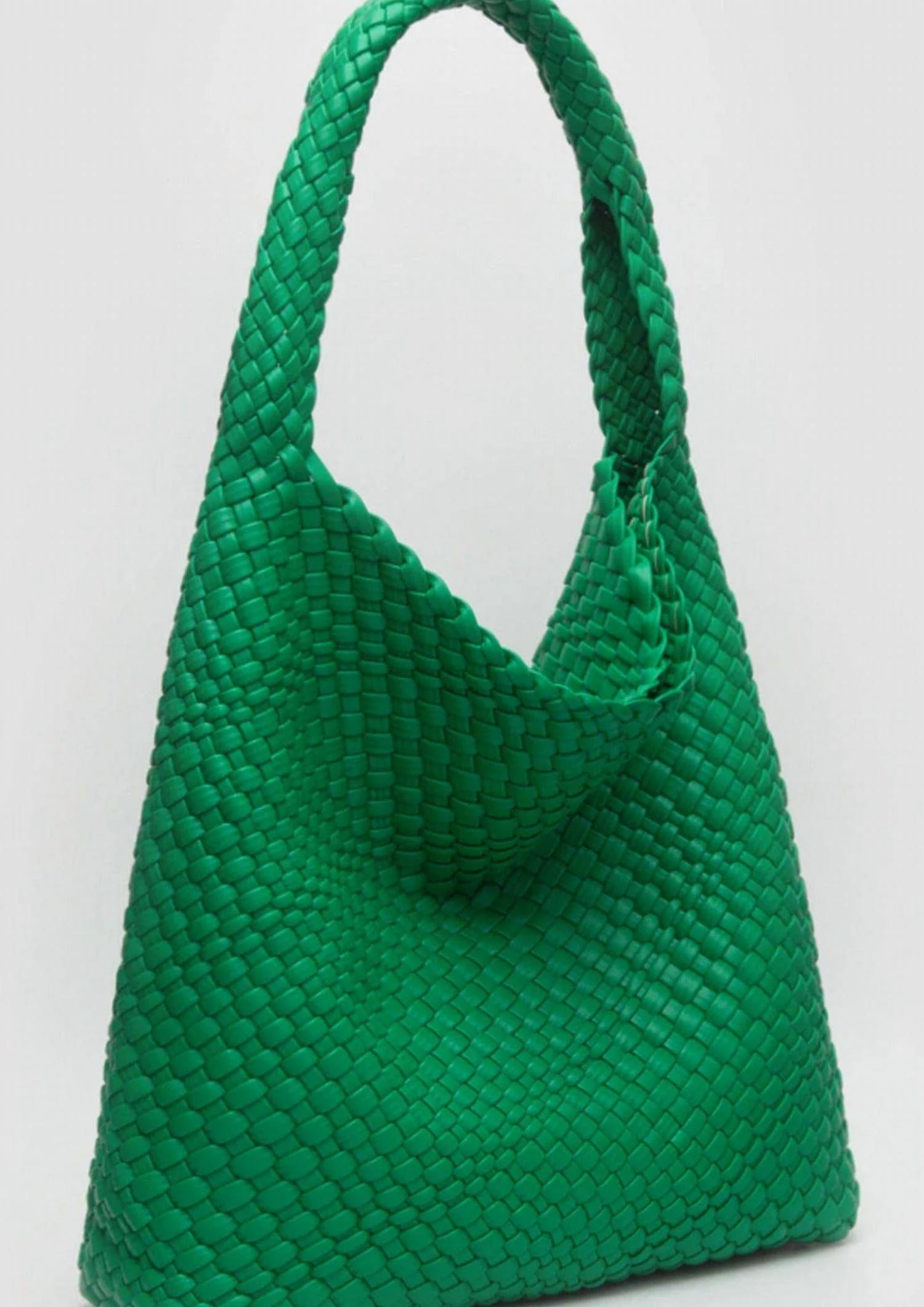 Mimi Wholesale - Women's Tiara Woven Hobo Tote Bag With Pouch