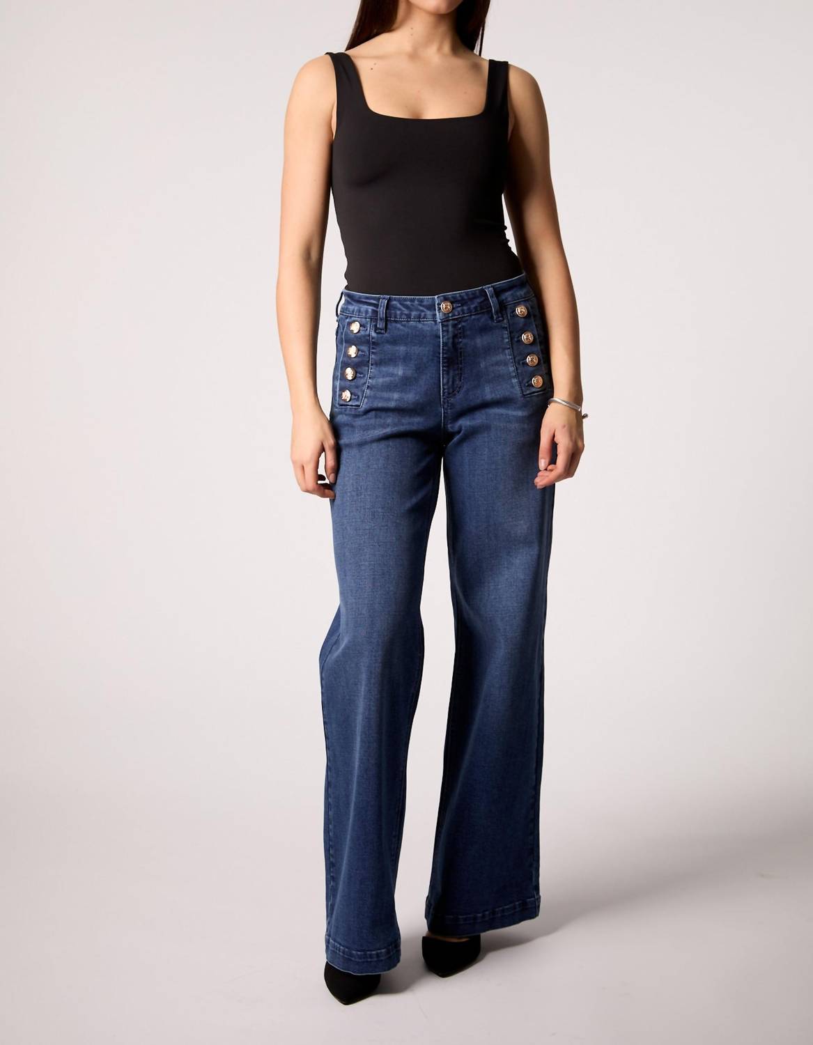 Blue Revival - Sailor Mid Rise Wide Leg Jeans