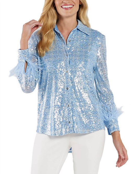 Jude Connally - Brandy Sequins With Feathers Blouse