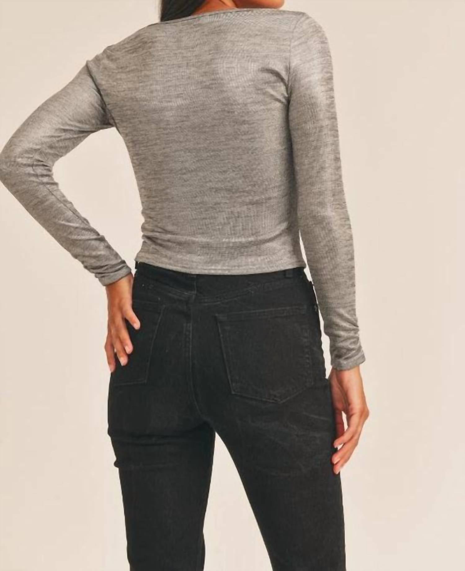 Sage The Label - Dayna Ruched Button Down Top