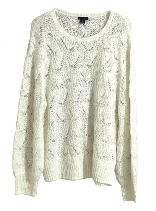 Halogen - Open Knit Wool Blend Sweater