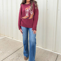 Blu Pepper - Western Boot Sweater