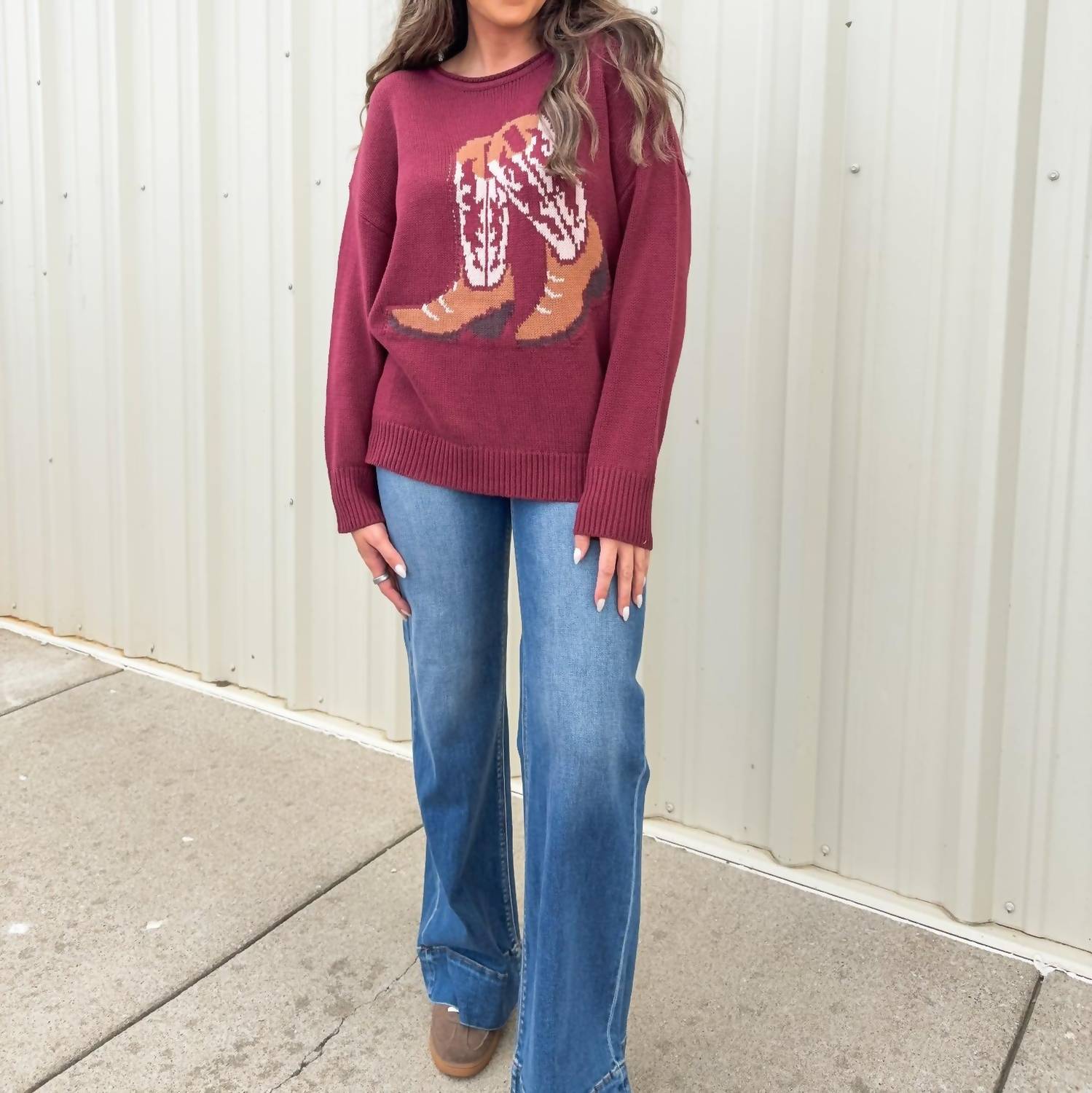Blu Pepper - Western Boot Sweater