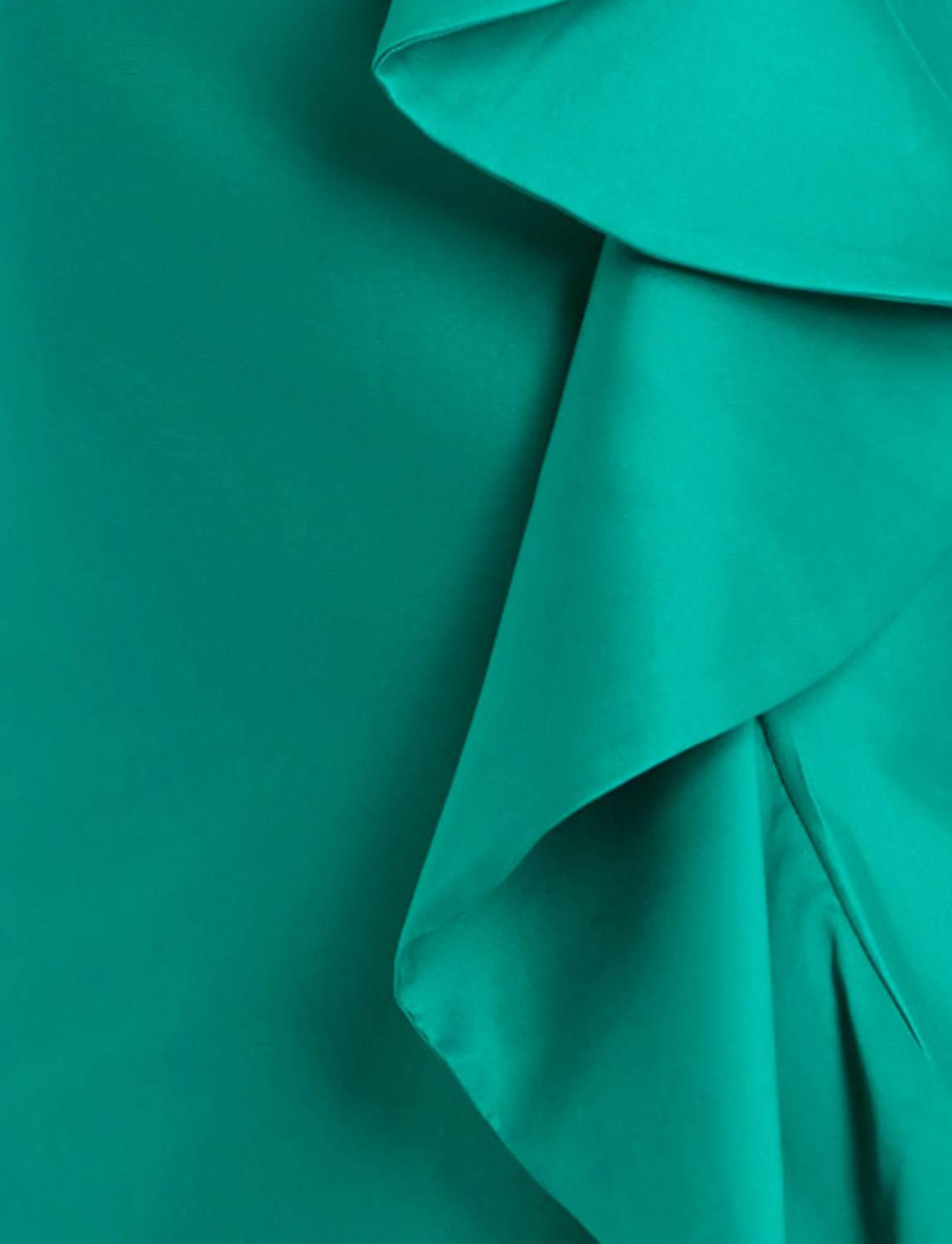 Jovani - Halter Neck Gown With Cascading Ruffle Detail