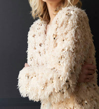 Wishlist - Stevie Oversized Feathery Glitter Cardigan