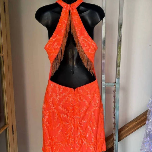 Ava Presley - Halter Sequin Homecoming Dress