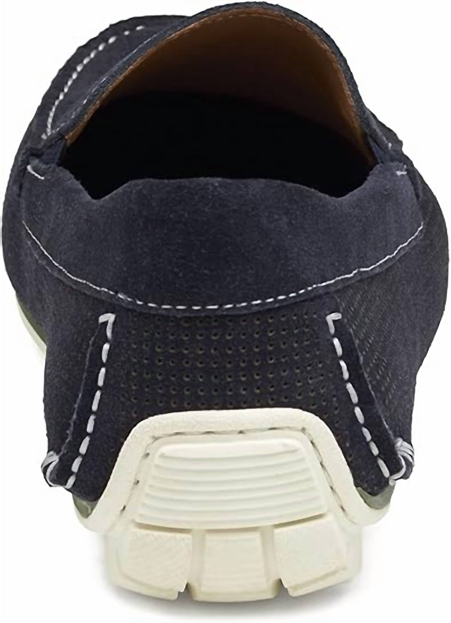 JOHNSTON & MURPHY Men's Cort Perf Venetian Loafer in navy - men's loafer - detail view