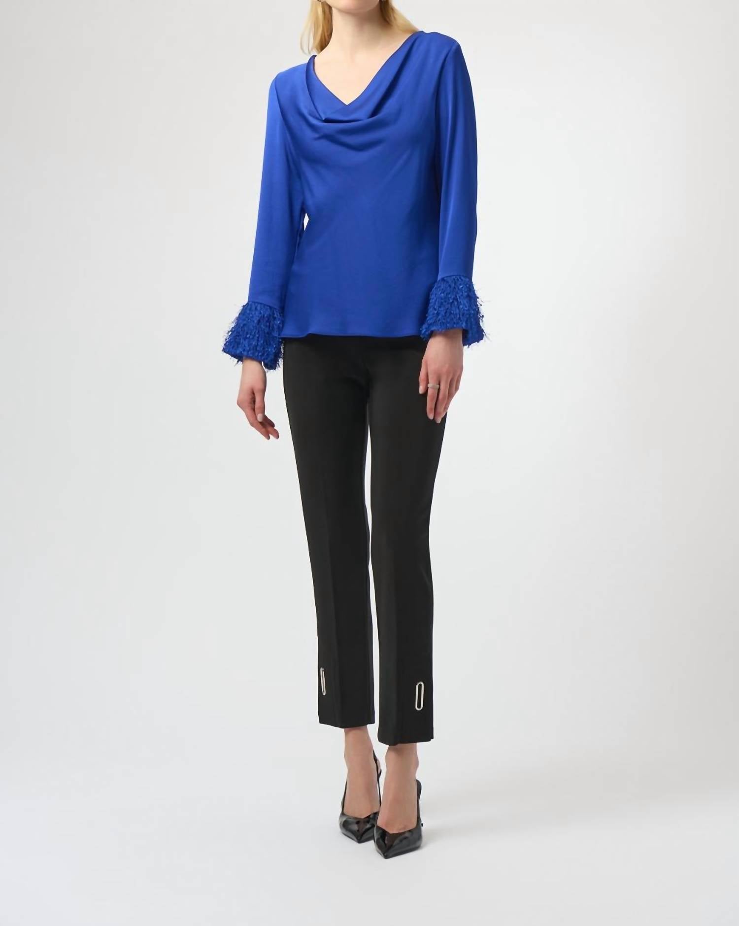 Joseph Ribkoff - Cowl Neck Satin Top