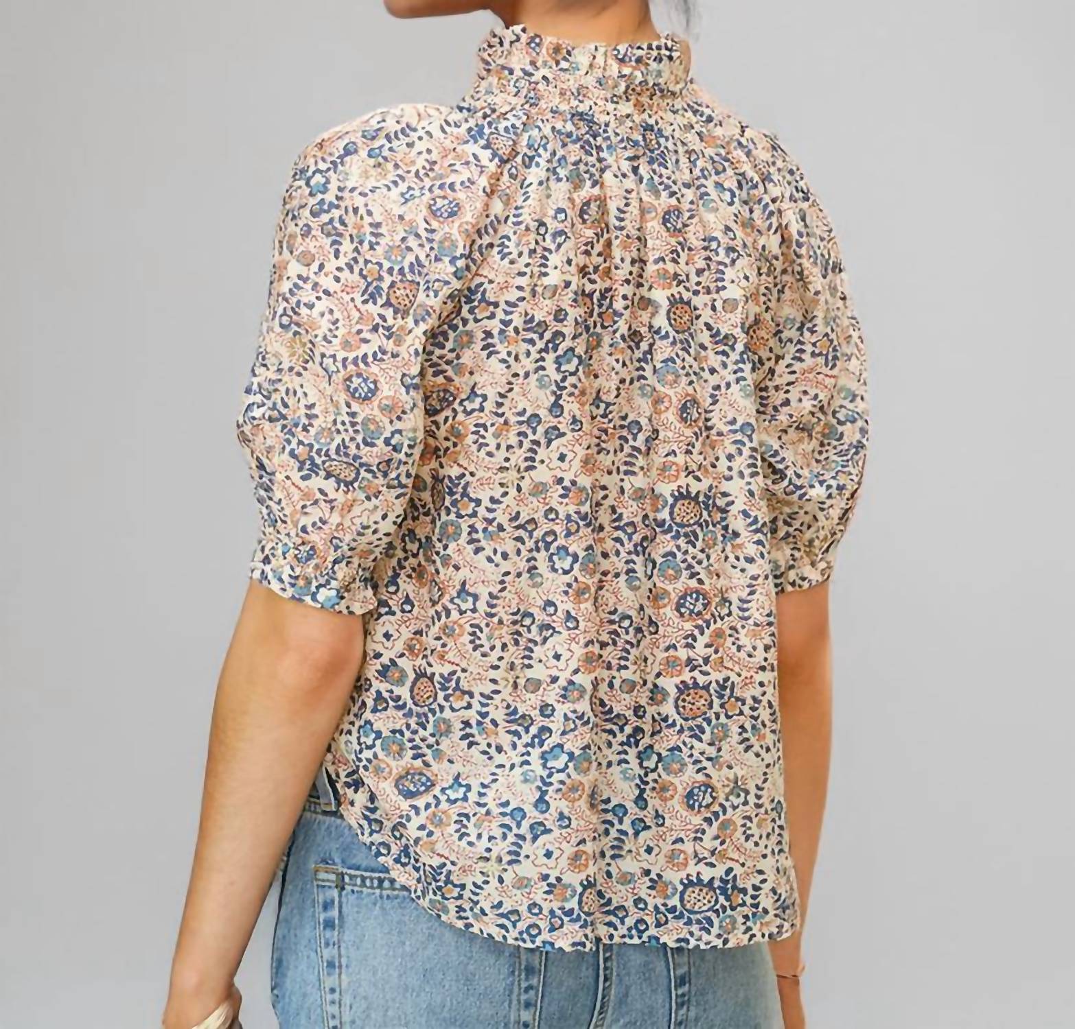 M.A.B.E. - Women's Cass Floral Print Blouse