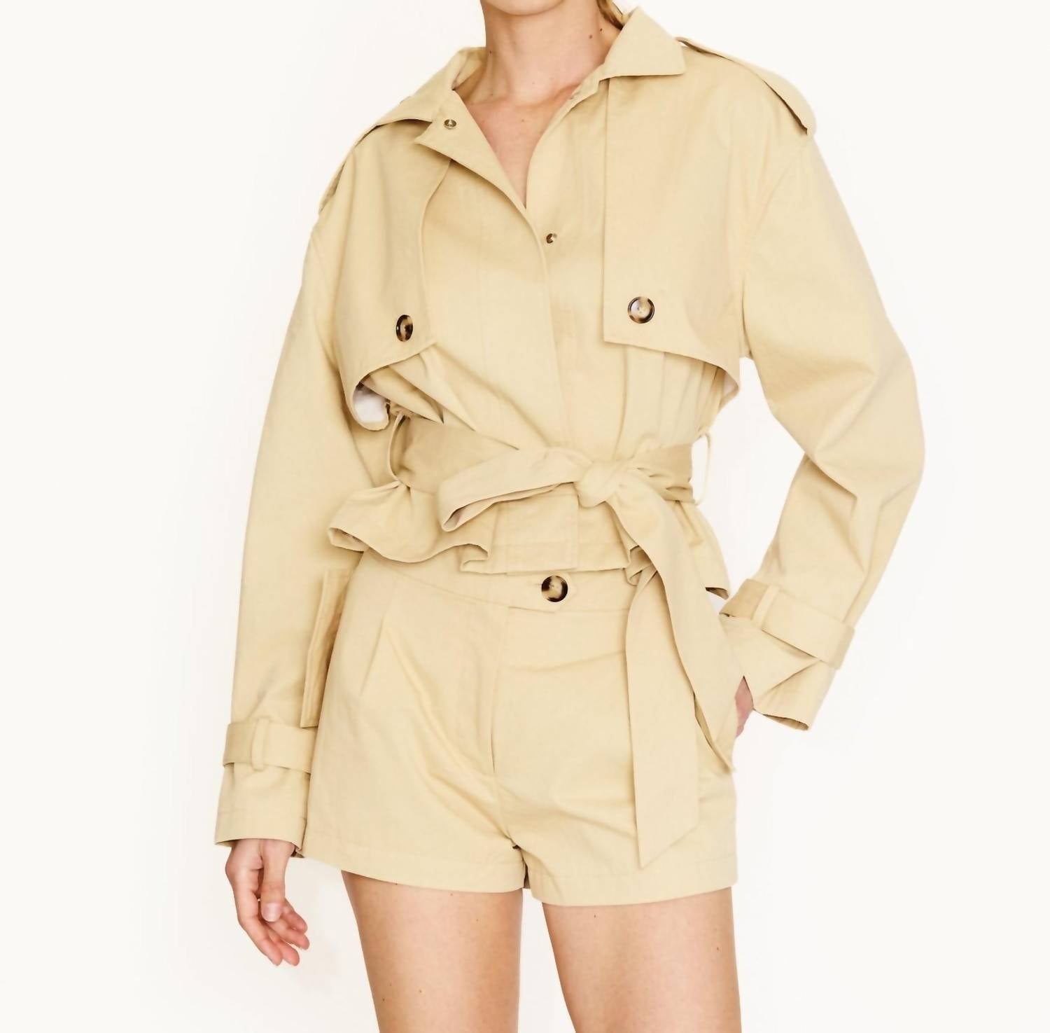 Line And Dot - Kaelin Trench Style Romper