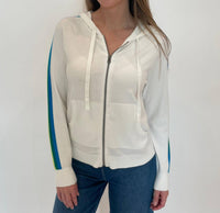 J. Society - Striped Sleeve Zip Hoodie